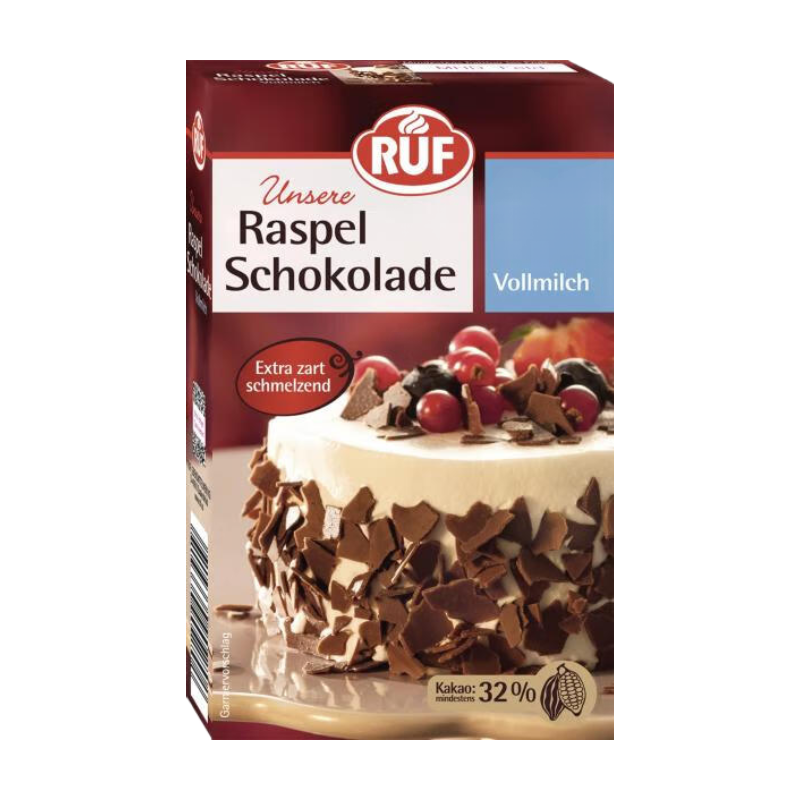 Ruf Raspel-Schokolade Vollmilch 100g