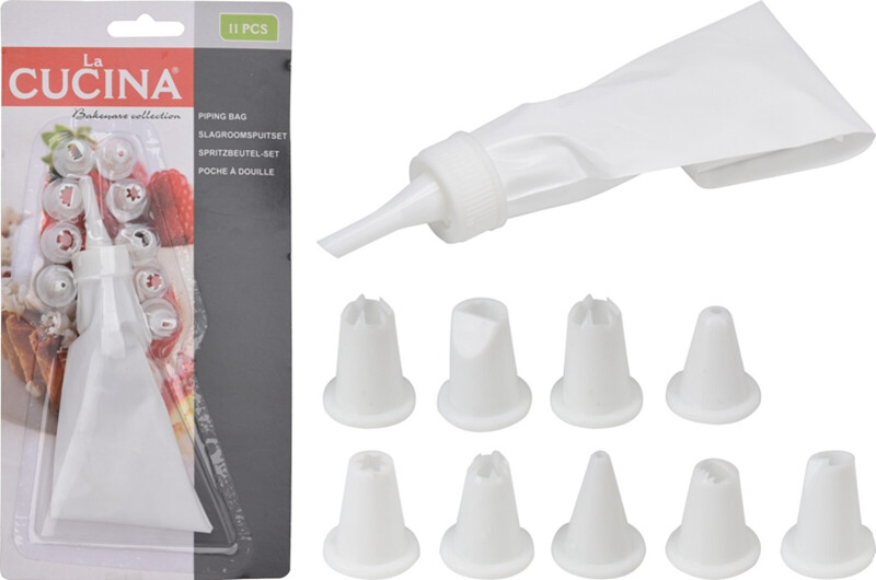 Excellent Houseware Bakset - 11 stuks, decoratie mondstukken