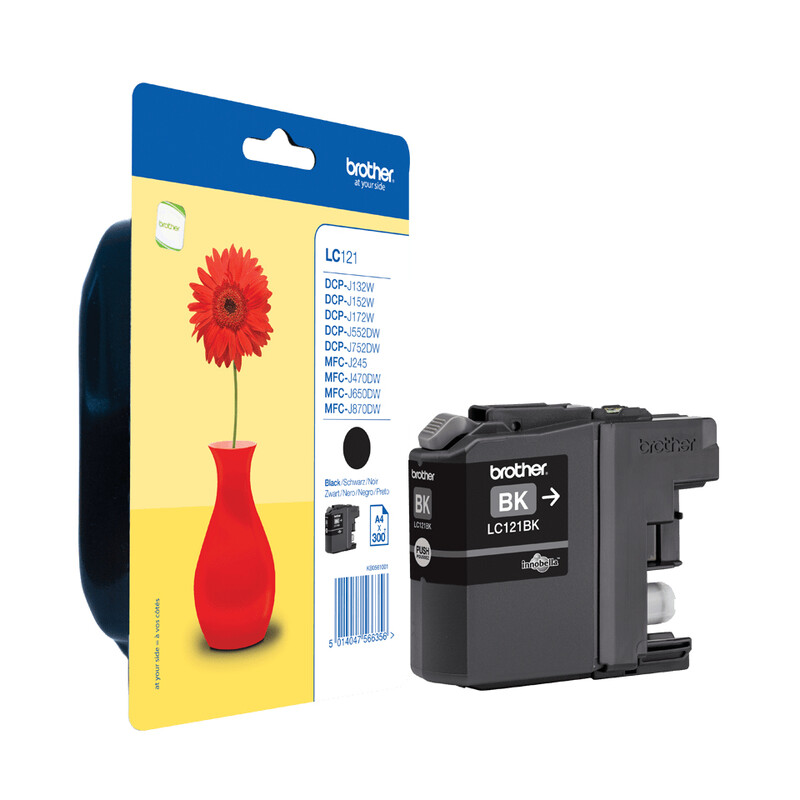 Brother LC121BKBP inktcartridge 1 stuk origineel zwart