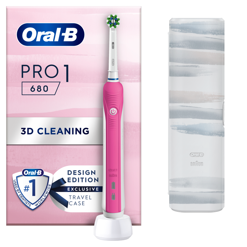 Pro-1 680 Electric Toothbrush, Round Brush Head for Deep Cleaning, Removes Up to 100%