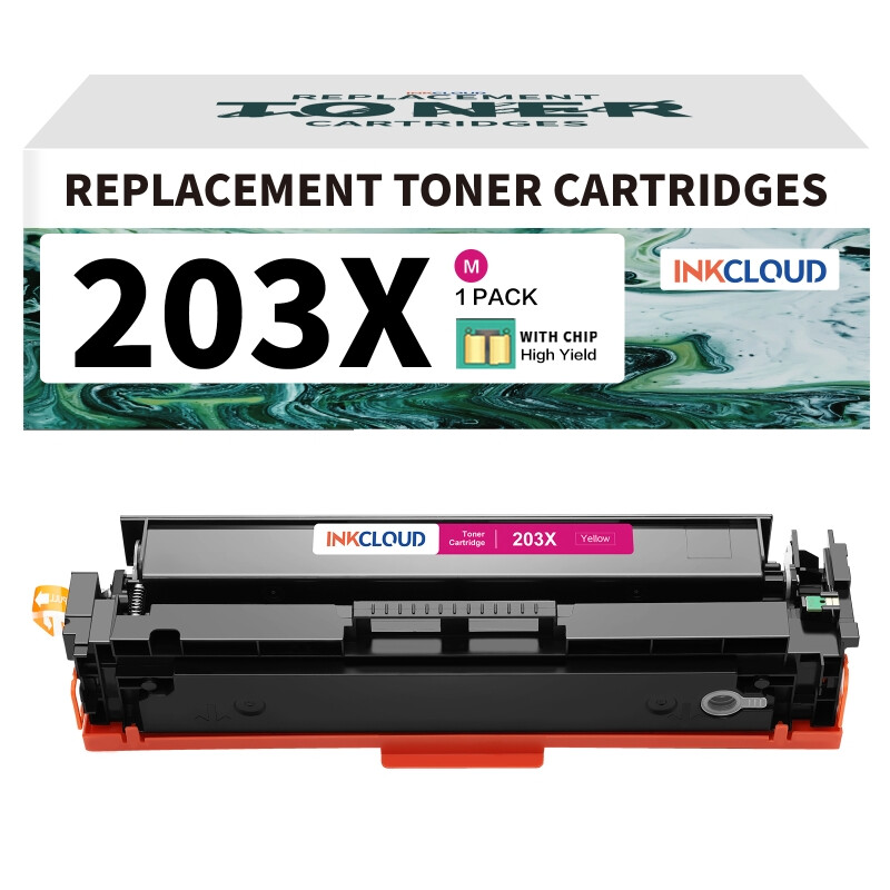 Inkcloud 203X/203 A Tonerkartuschen für HP CF540X/CF540A M281fdw M254dw 1 Magenta