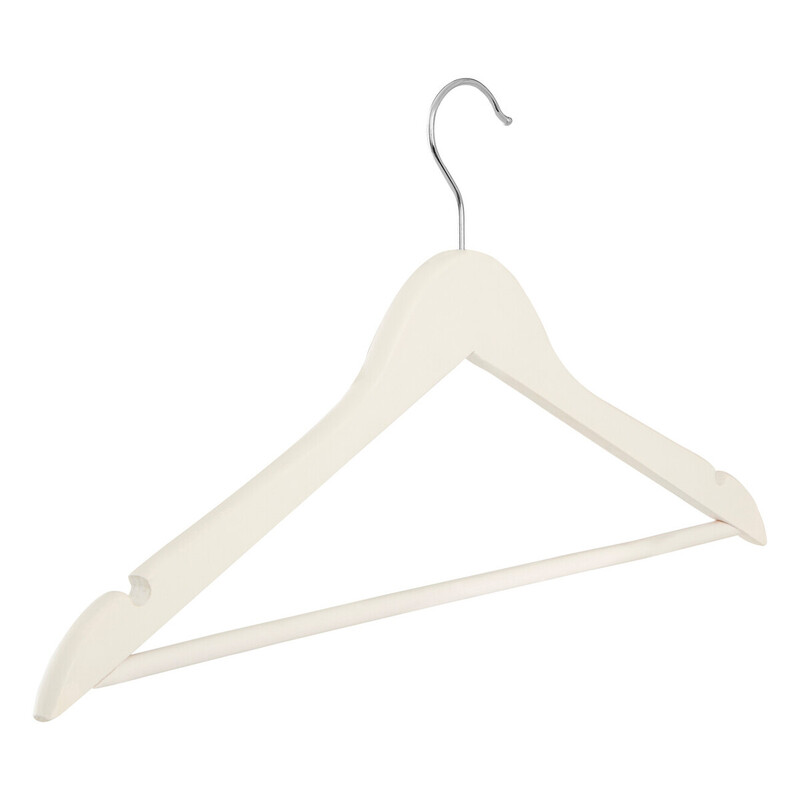 Set Of Twenty Matte White Clothes Hangers