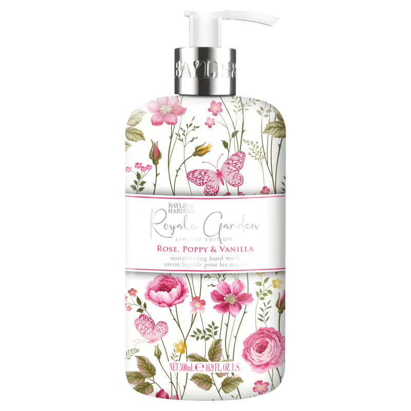 Royale Garden Limited Edition Rose, Poppy & Vanilla Luxury Hand Wash 500ml