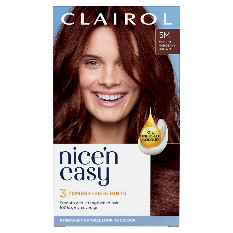 Clairol Brown Nice'n Easy Permanent Hair Dye 5M Medium Mahogany 177Ml