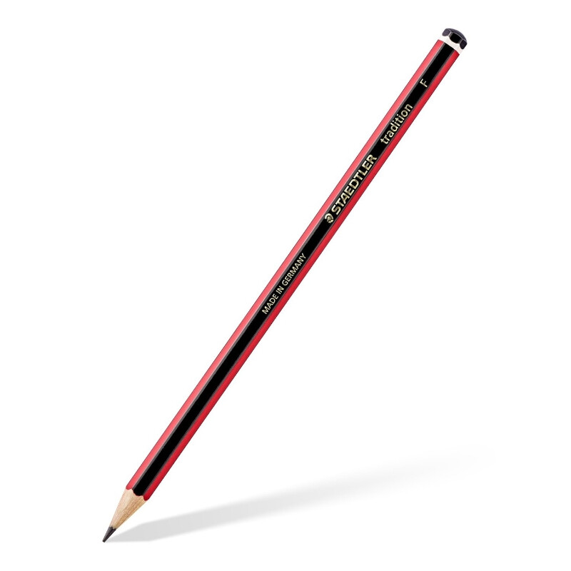 STAEDTLER 110-F VE Traditionstift (gebrochensicher, sechskantig, hochwertig, 12 Traditionstifte im Karton, Härtegrad F)