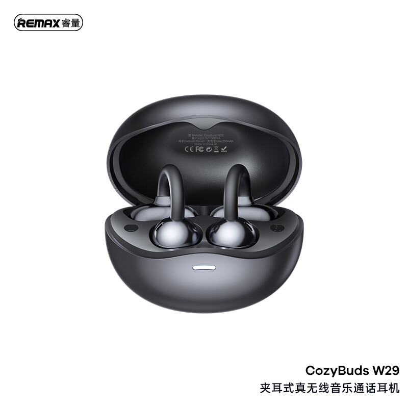 Cozybuds W29 Clip-On Wireless Earbuds - Black