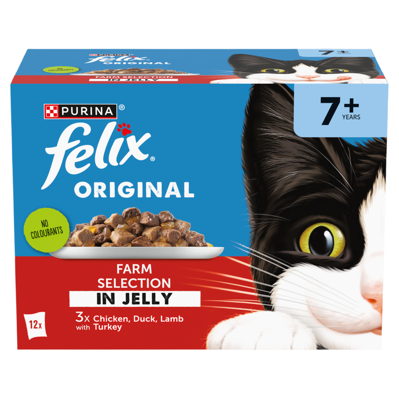 Original Senior Farm Selection in Jelly Wet Cat Food 12x85g
