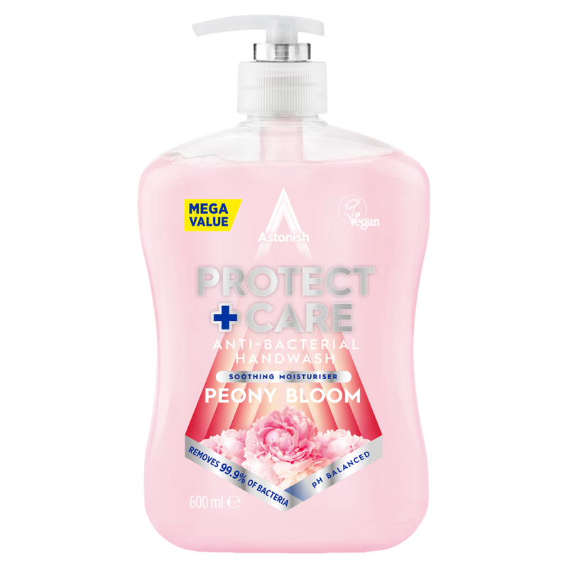 Protect + Care Anti-Bacterial Handwash Peony Bloom 600ml