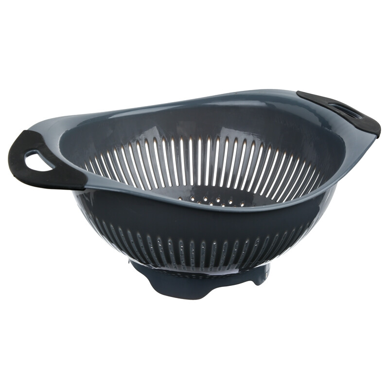 5five PP vergiet met TPR-handvat - Grijs, 31,6 x 24,3 x 12,5 cm