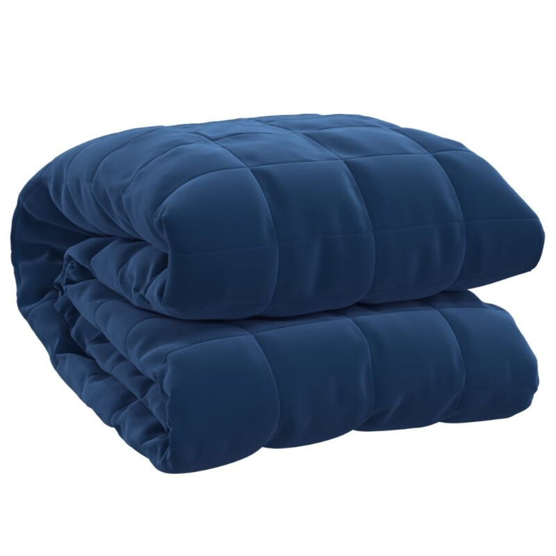 vidaXL Couverture lestée 155x220 cm 7 kg Tissu Bleu