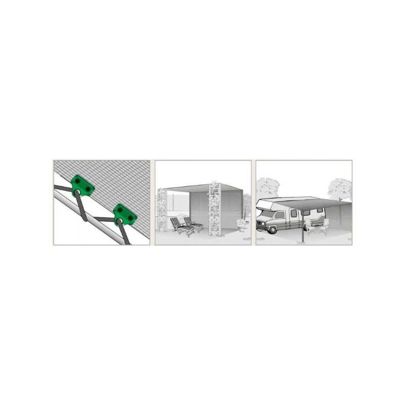 Tenax Brise-vue tissé Coimbra - Vert, 2,00 x 50 m