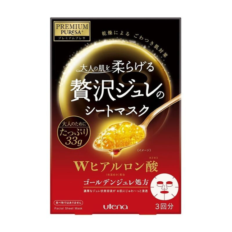 Utena Premium Puresa Golden Jelly Mask Hyaluron Red 3sheets