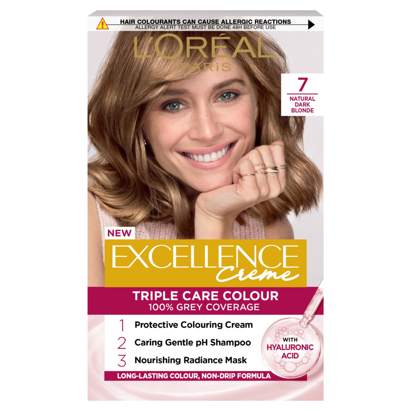 L'oréal Dark Paris Excellence Créme Permanent Hair Dye, 7 Natural Blonde