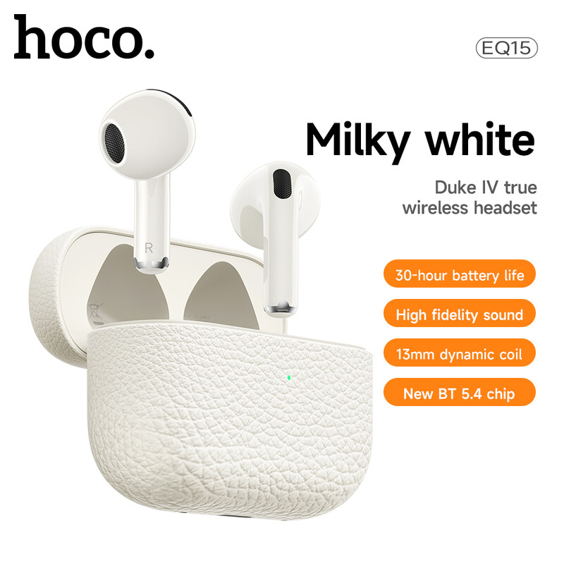 EQ15 Duke Ⅳ True Wireless BT Earbuds - Milky White