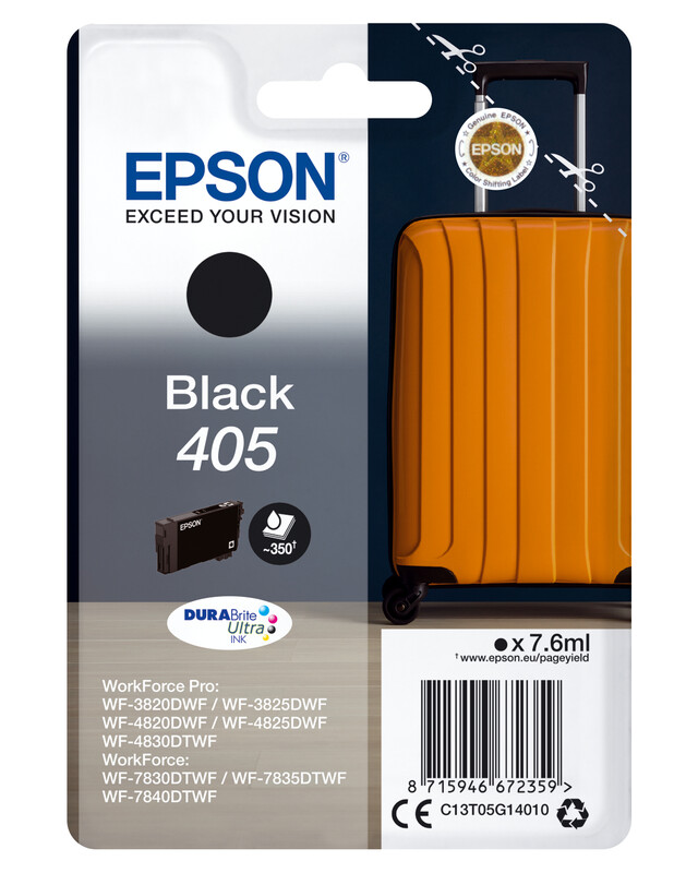 Epson 405 inktcartridge 1 stuk origineel standaardrendement zwart