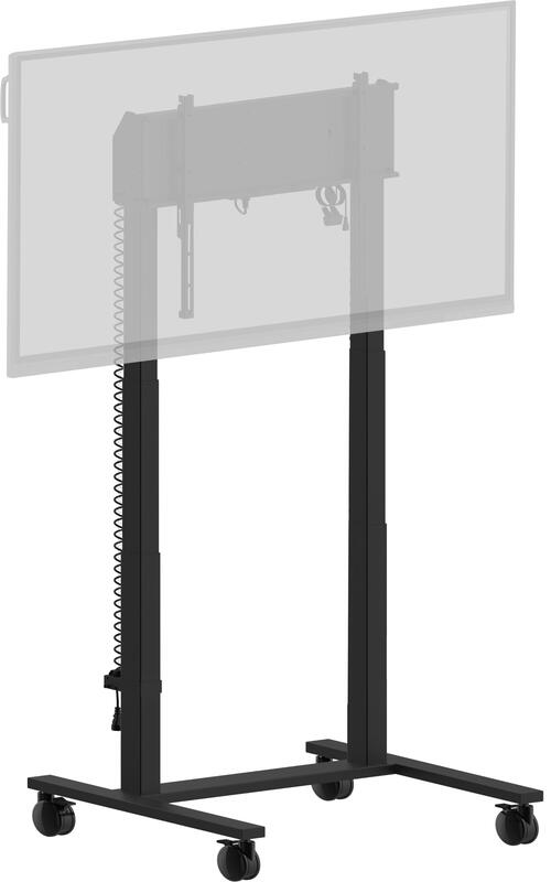 iiyama dubbele kolom elektrische vloerlift op wielen voor monitoren tot 98 inch (tot 105 inch met montagekit)