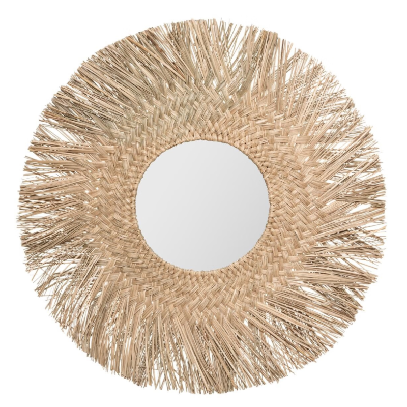 Atmosphera Miroir Ael en roseau - Diamètre de 80 cm