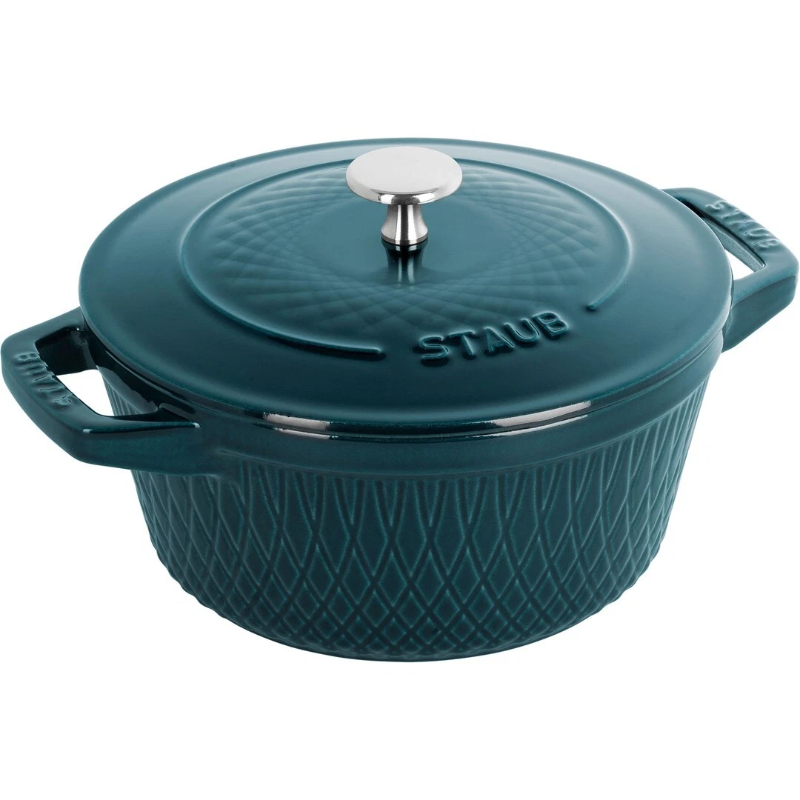 STAUB Frankreich Cocotte Twister 24 cm Gusseisen 4,0 Liter La Mer