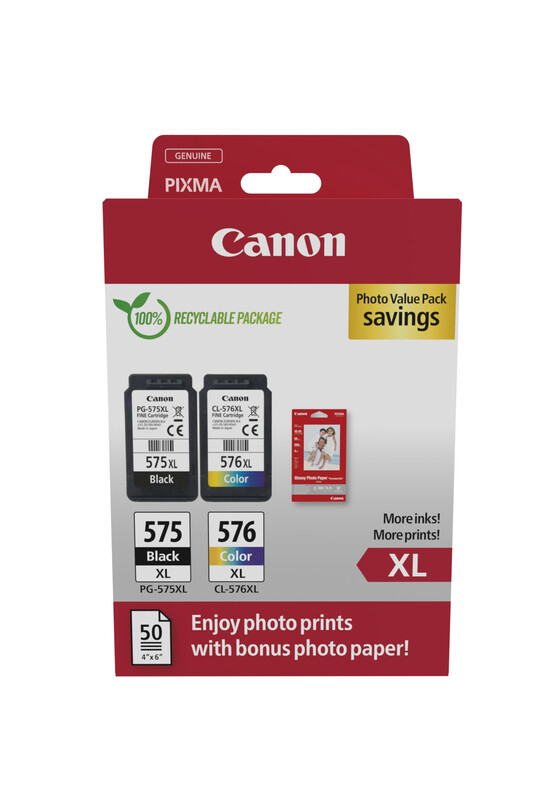 Canon 5437C006 originele inktcartridge 2 stuks, hoge (XL) opbrengst, zwart, cyaan, magenta, geel