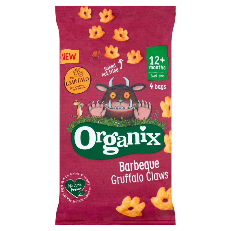Barbeque Gruffalo Claws Toddler Snack Corn Puffs 12+ Months Multipack 4x15g