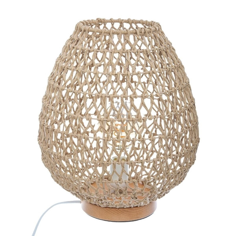 Atmosphera Etel Tischlampe 35,5 cm hoch naturfarbener PPR