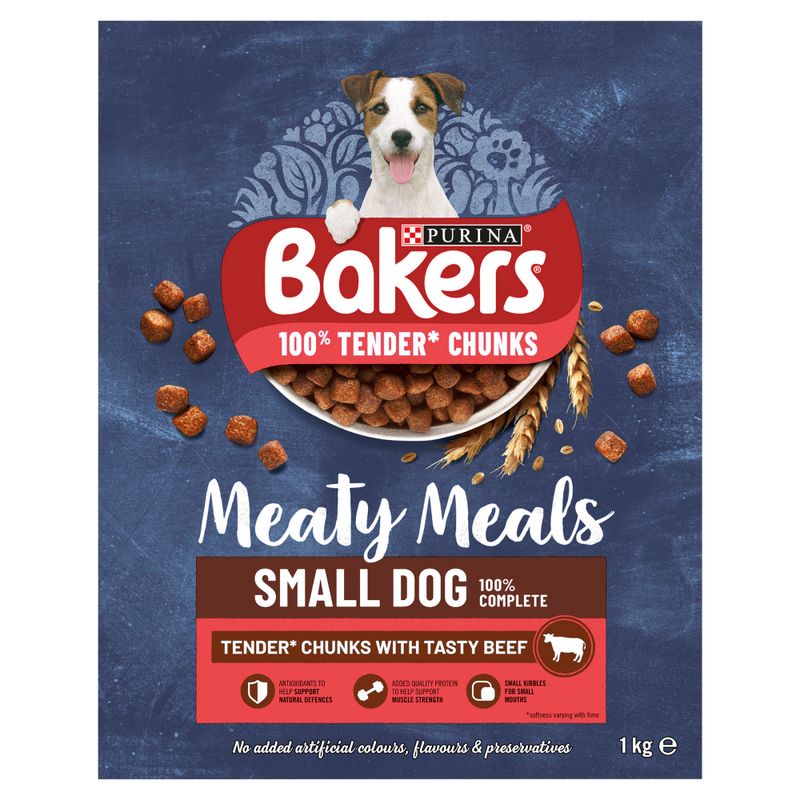 Meaty Meals Small Dog Food with Beef 1kg