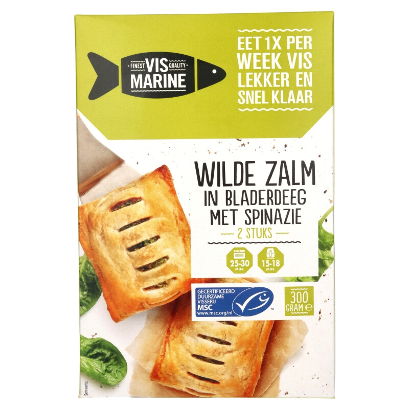 Vismarine Zalm Spinazie In Bladerdeeg - 300 g