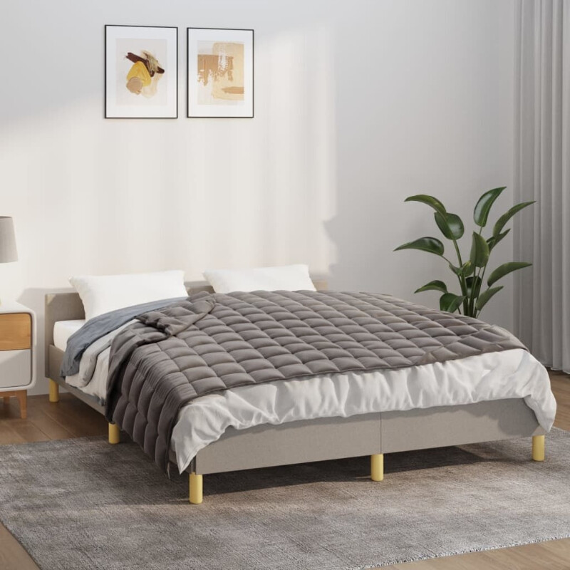 vidaXL Couverture lestée 122x183 cm 5 kg Tissu Gris