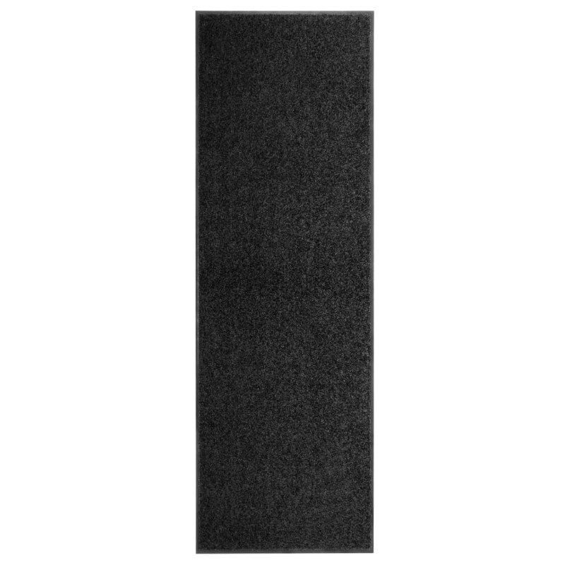 vidaXL Wasbare schraper deurmat - Zwart, 60 x 180 cm