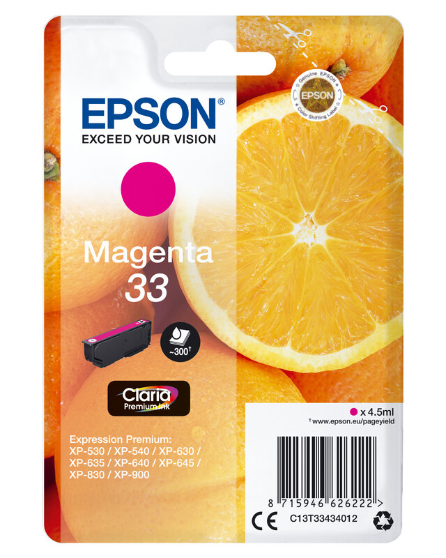 Epson Oranges Singlepack magenta 33 Claria Premium inkt
