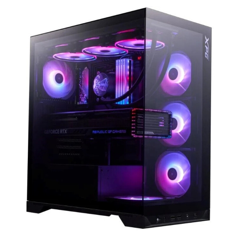 Adata Xpg Invader X Btf Boîtier Pc Gamer Moyen Tour, Atx/Micro-Atx/Mini-Itx, Verre Trempé, 5 Ventilateurs Argb, Usb-C, Noir
