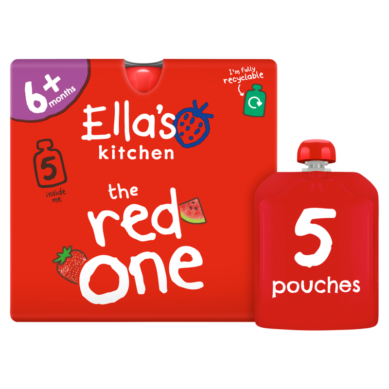 Ella’s Kitchen Organic The Red One Multipack 6+ Months 5 x 90g