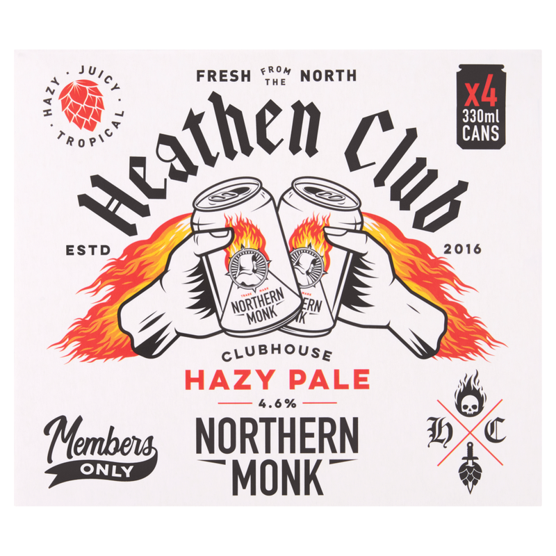 Heathen club clubhouse Hazy Pale 4 X 330ml