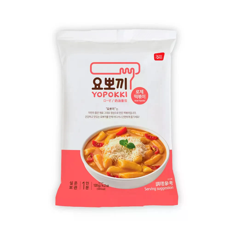 Yopokki Tteokbokki mit Rosengeschmack Packung 120 g