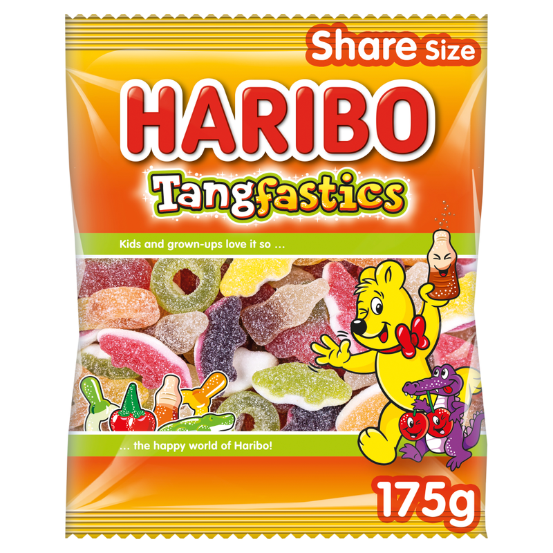 Tangfastics Fruit & Cola Flavour Fizzy Jelly Sweets Sharing Bag 175g