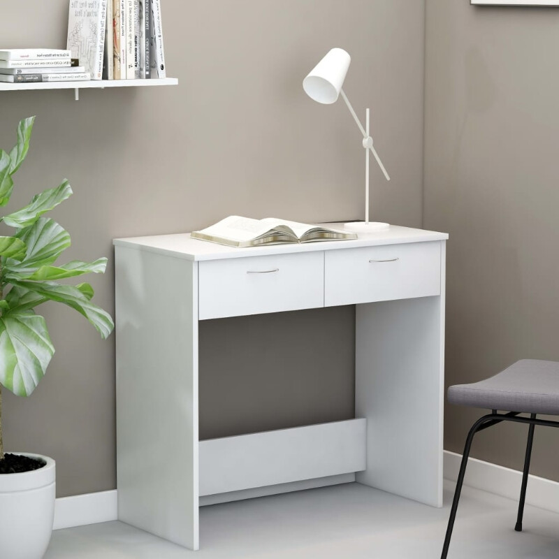 vidaXL Schreibtisch 80 × 40 × 75 cm Holzwerkstoff Weiß