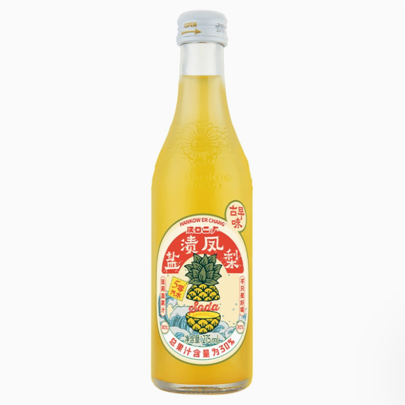 Hankow Er Chang Pineapple Flavored Soda Drink 275ml