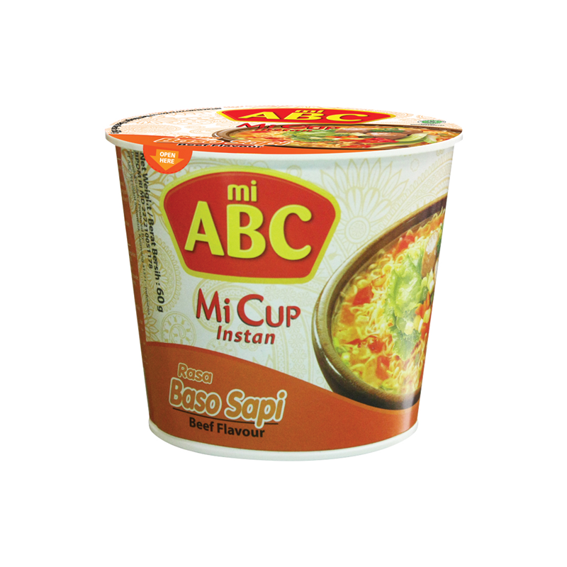 Pot de Nouilles Instantanées ABC Saveur Bœuf 60 g