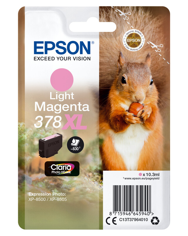 Epson squirrel enkelverpakking lichtmagenta 378XL Claria Photo HD inkt