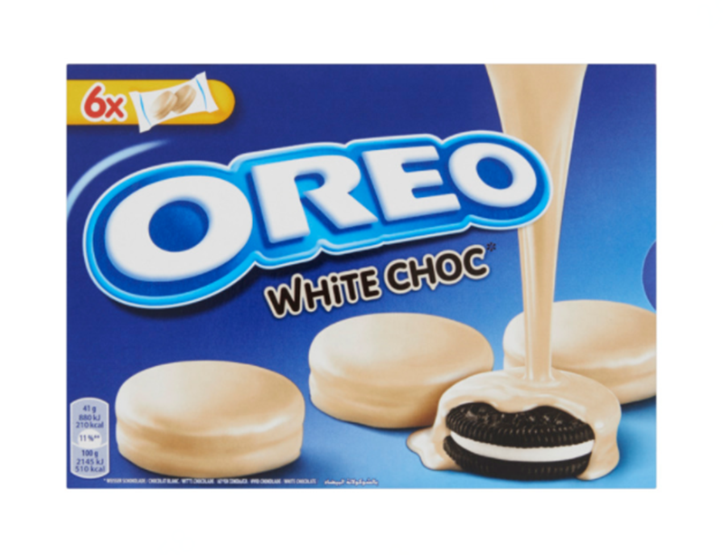 Biscuits Fourrés À La Vanille Enrobés Au Enrobed Oreo La Boîte De 6 Sachets 246 G