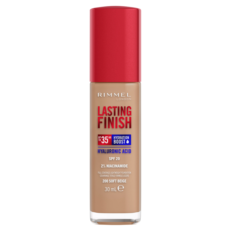 Fond de teint Rimmel London Lasting Finish 35 heures 200 Soft Beige