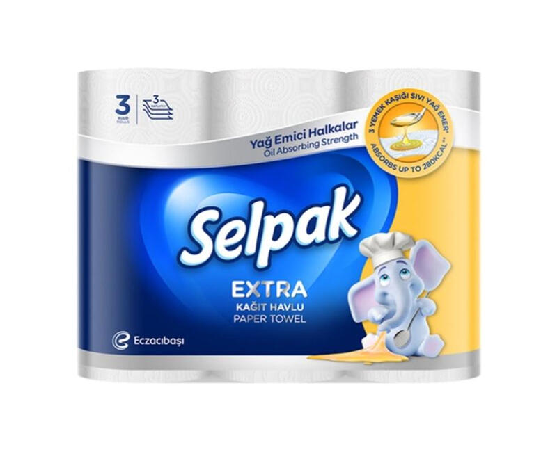 Selpak Essuie-tout 3 rouleaux Très absorbant