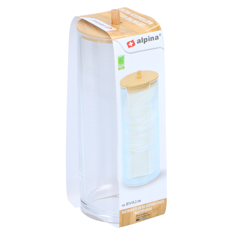 Alpina Cosmetica Organizer Bamboe - Transparant, 7 x 18,2 cm