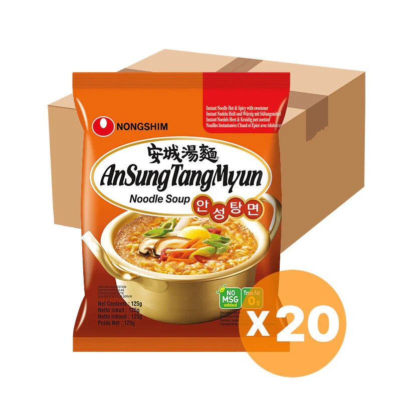 Ansung Tangmyun 125g x 20 Instant Noodle Box