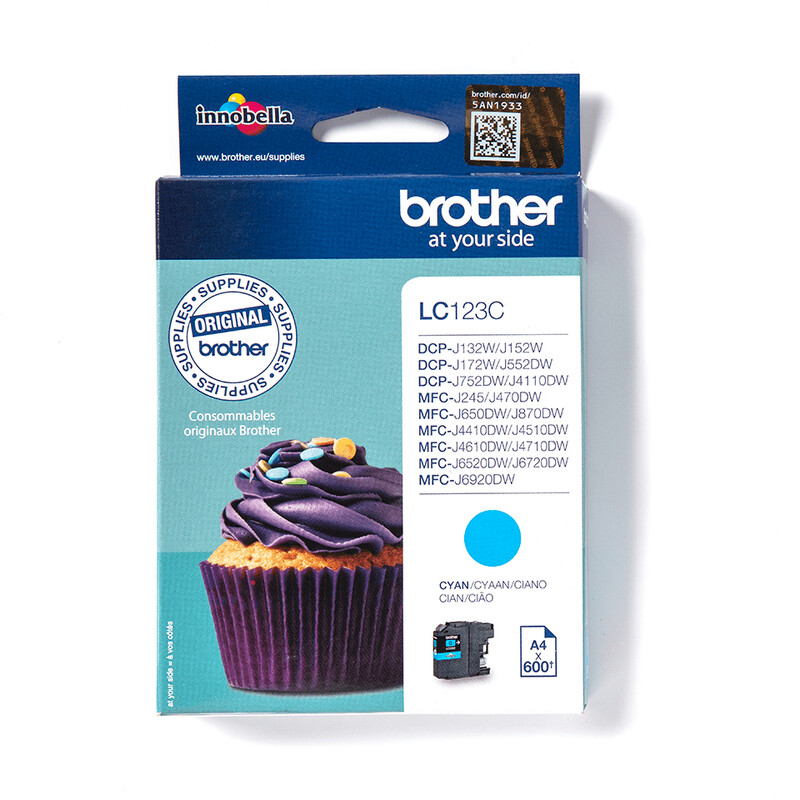 Brother LC123C inktcartridge 1 stuk origineel cyaan
