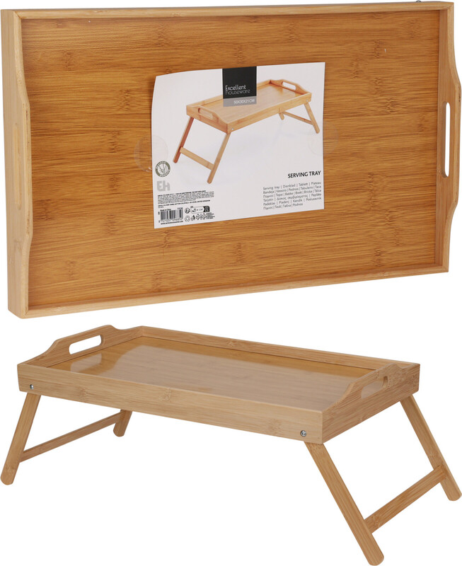 Excellent Houseware Bamboe Serveertray - 50 x 30 x 21 cm