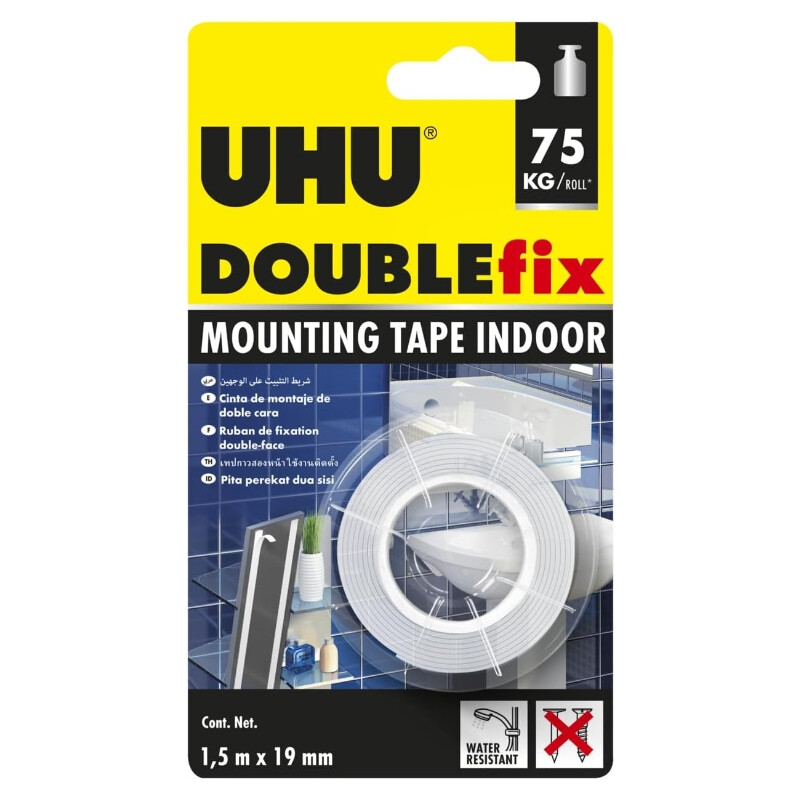 UHU Doppelseitiges Klebeband, Stark 1,5 m 1 Stk