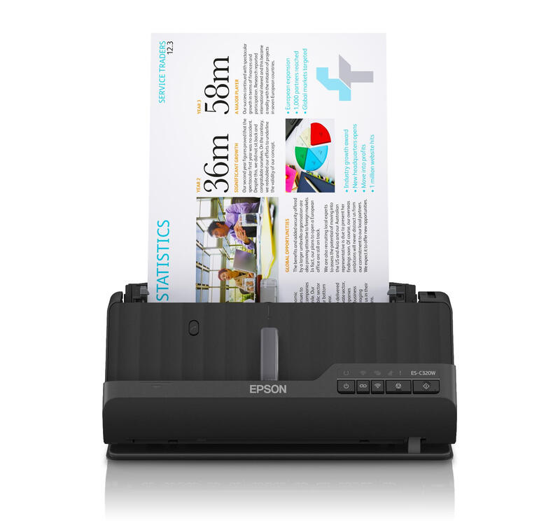 Epson ES-C320W A4-documentscanner, 600 x 600 DPI, zwart