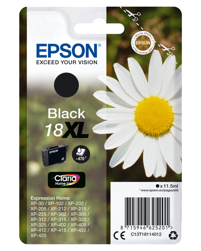Epson Daisy Singlepack zwarte 18XL Claria Home inkt