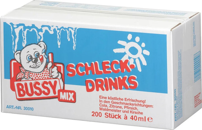 Bussy Mix Wassereis zum Einfrieren Mini (5 Sorten) 200 Stück á 40 ml